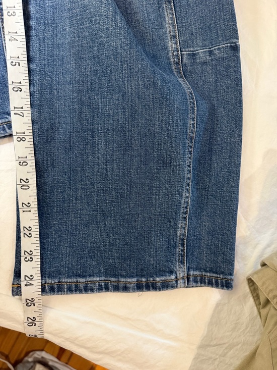 PILCRO ANTHROPOLOGIE Kenna Mid Rise Heritage Barrel Jeans Camo Patchwork 24 - Picture 10 of 11